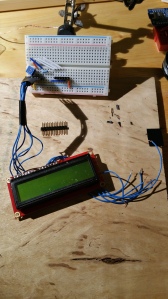 LCD attached to breadboard via female headers